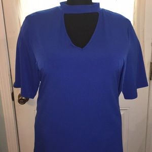 2X Boutique Royal Blue Dress Blouse